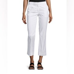 NWT Theory Avla New Chino cropped pant, white, size 4
